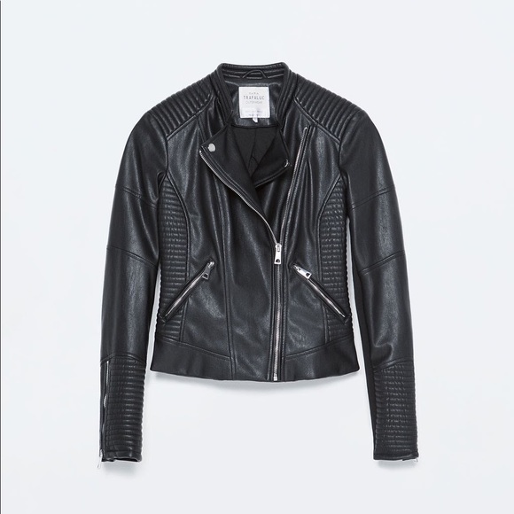 Zara Jackets & Blazers - z a r a • faux leather jacket